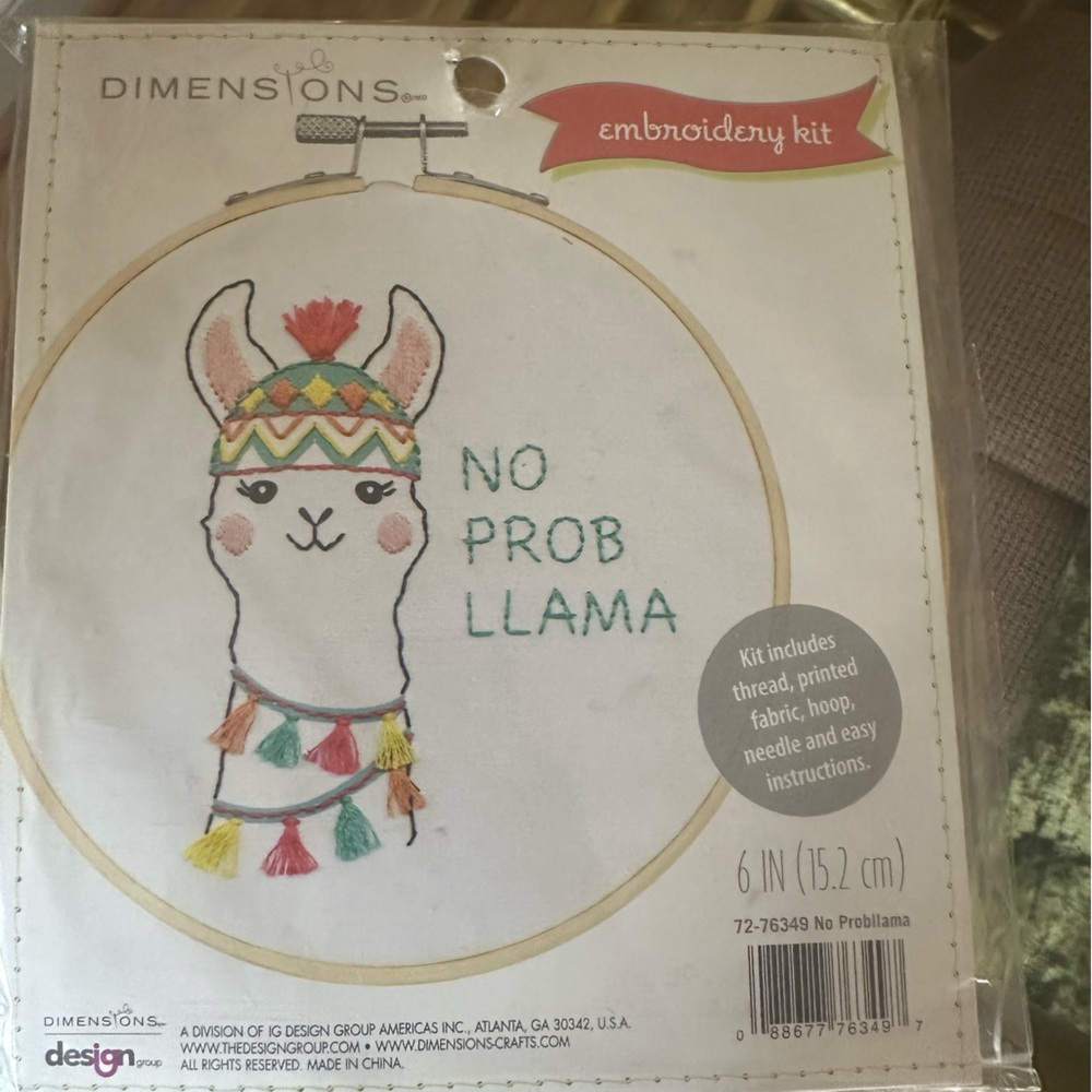 Kohl's Multicolor 'No Prob Llama' Embroidery Kit